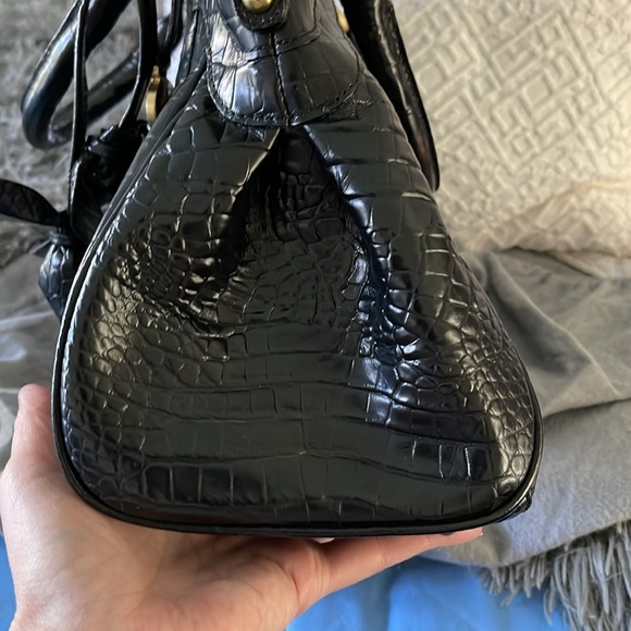 Brahmin 'Louise Rose' Croc Embossed Satchel - Picture 6 of 7